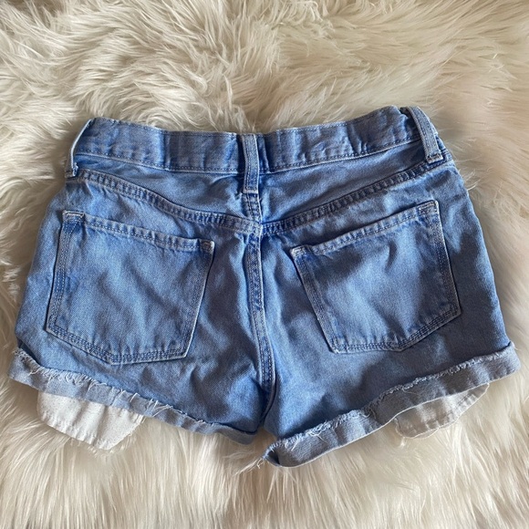 Old Navy Jean Shorts Girls Distressed Ripped Cutoff Denim Blue Size 14 - Picture 5 of 10